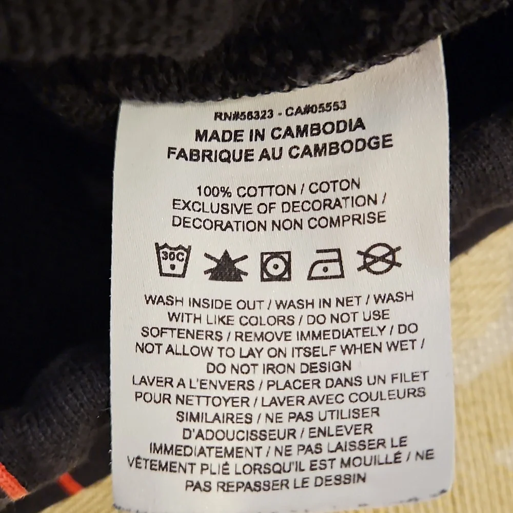 Air Jordan Black & Red Thick Striped Cropped Crew Neck Sweatshirt Sz.L - Picture 7 of 8